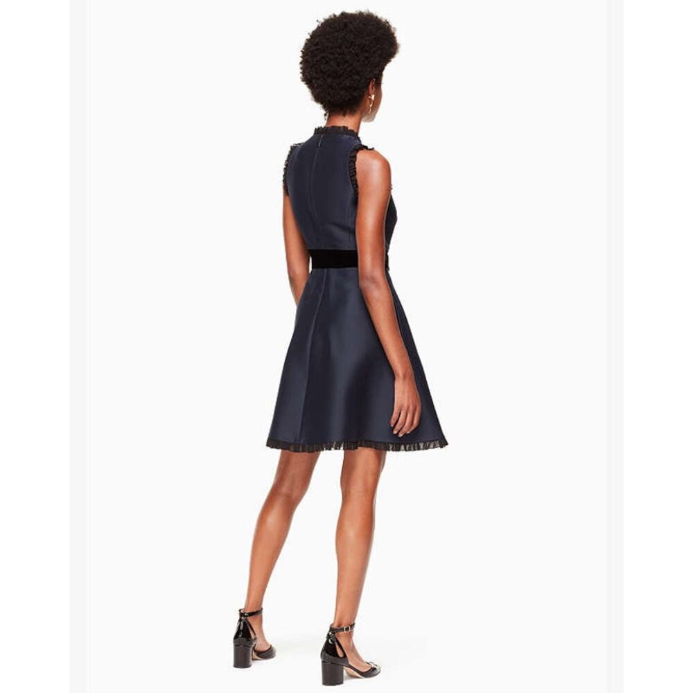 Kate Spade Navy Blue Mini Dress with Black Accents - Picture 5 of 13
